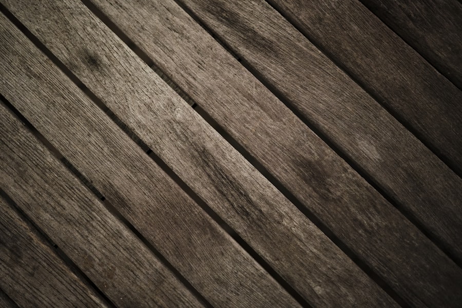 Dark well-maintained decking boards